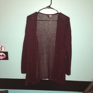 Black and maroon cardigan SOLD