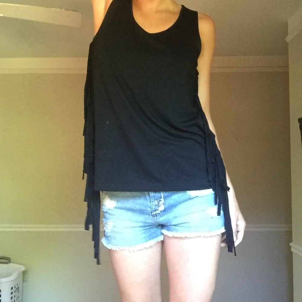 Fringe cotton tank