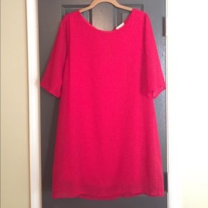 3/4 Sleeve Red Dress