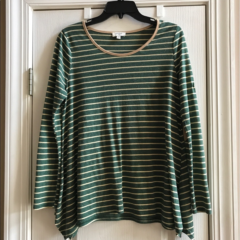 Green stripe top