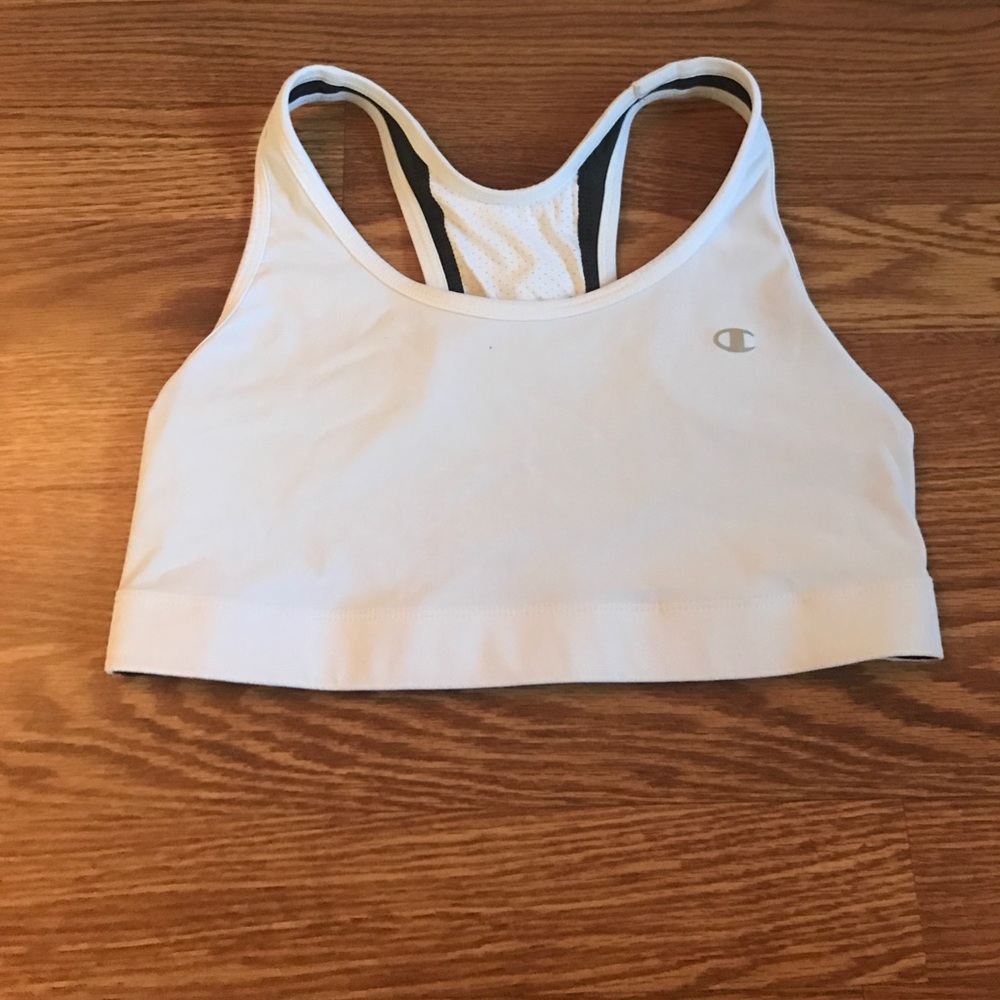 white sports bra.