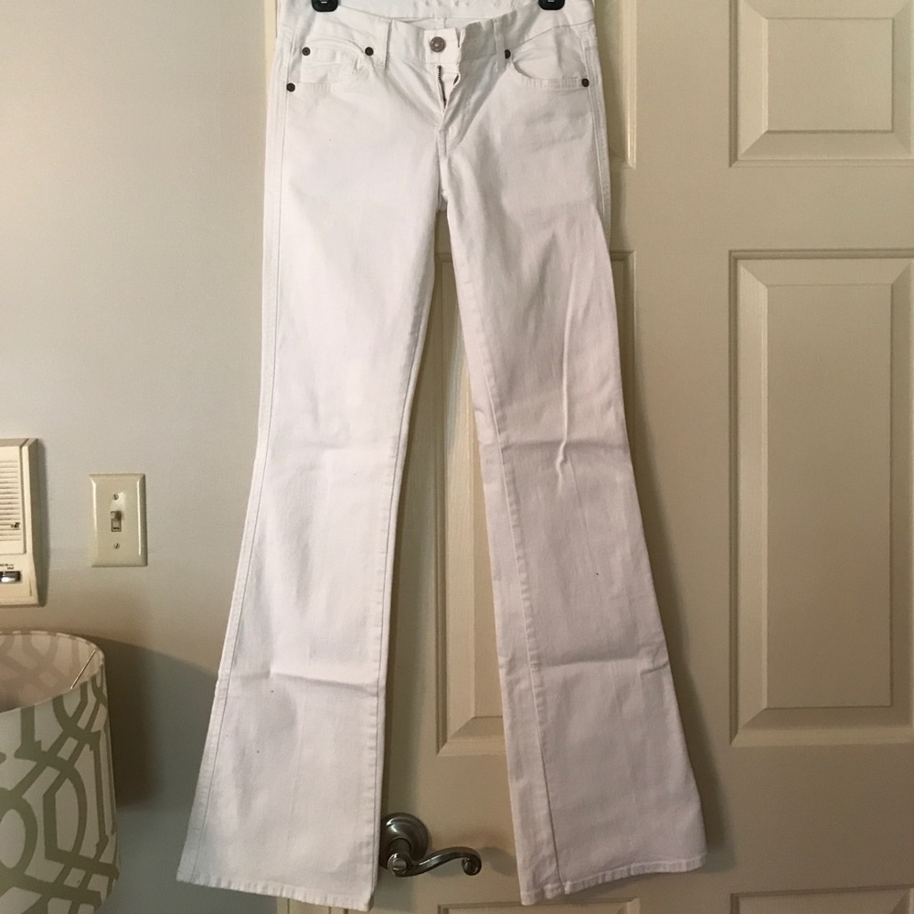 7 For Mankind white jeans