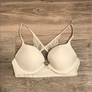 Off white Victoria Secret racer back lacy push up