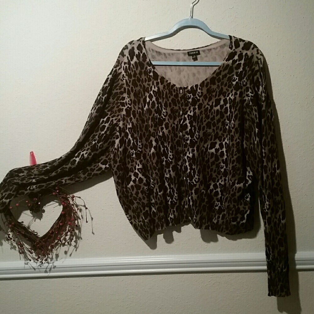 Animal print cardigan