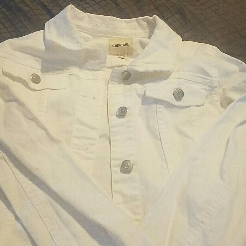 White jean jacket