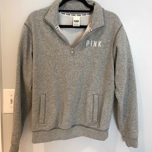 Victoria's Secret/PINK grey quarter zip jacket