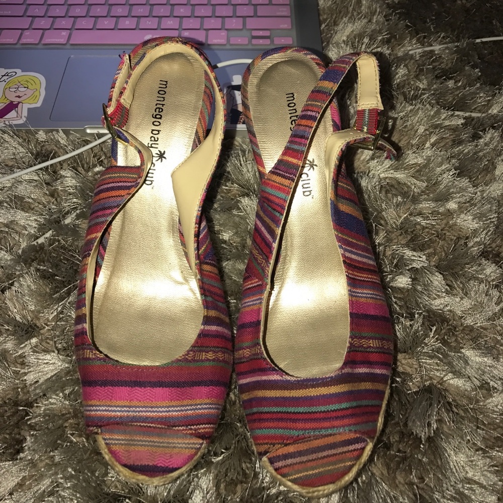 Stripped Summer Wedge