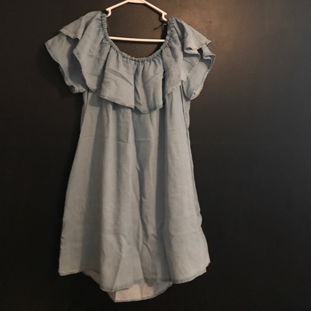 Zara off shoulder denim dress