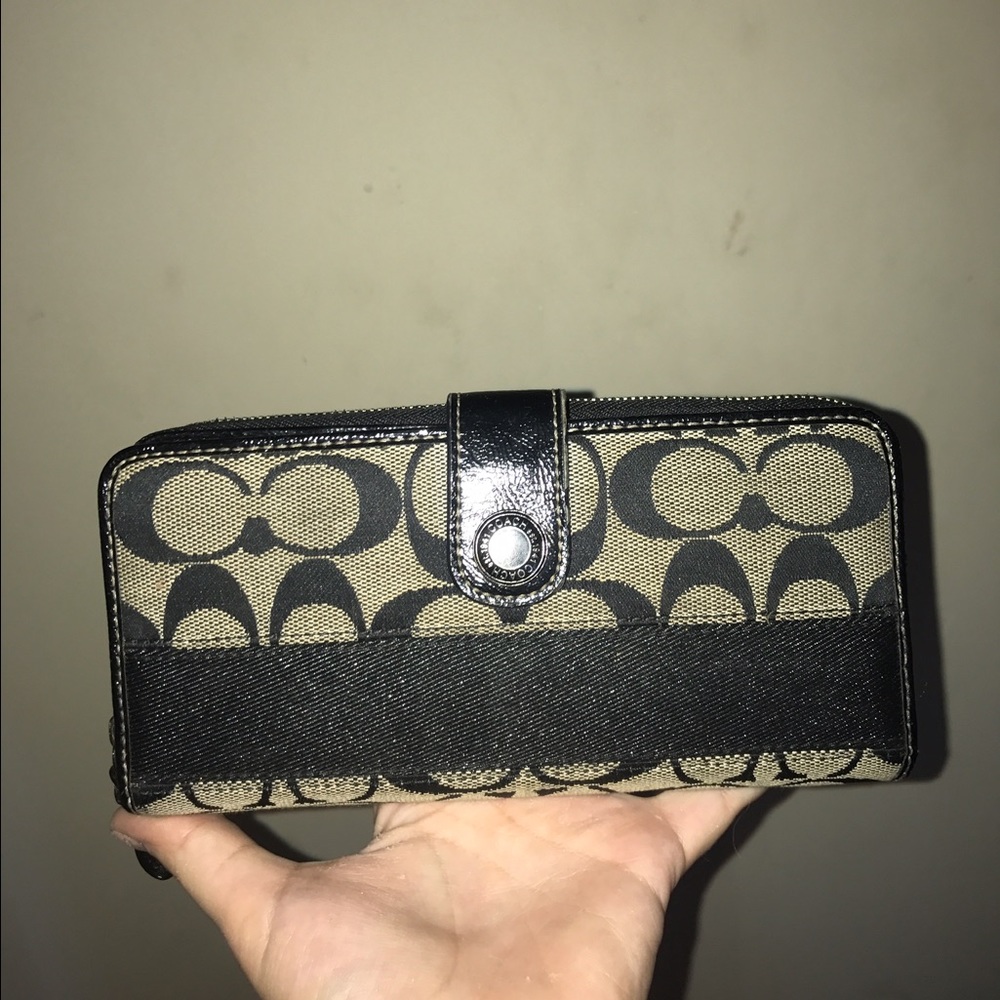 Coach wallet black & grey