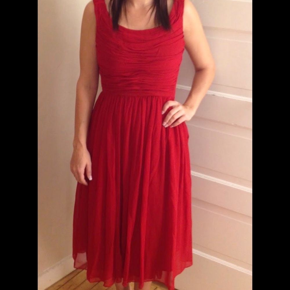 Red Anthropologie Dress - Moulinette Soeurs