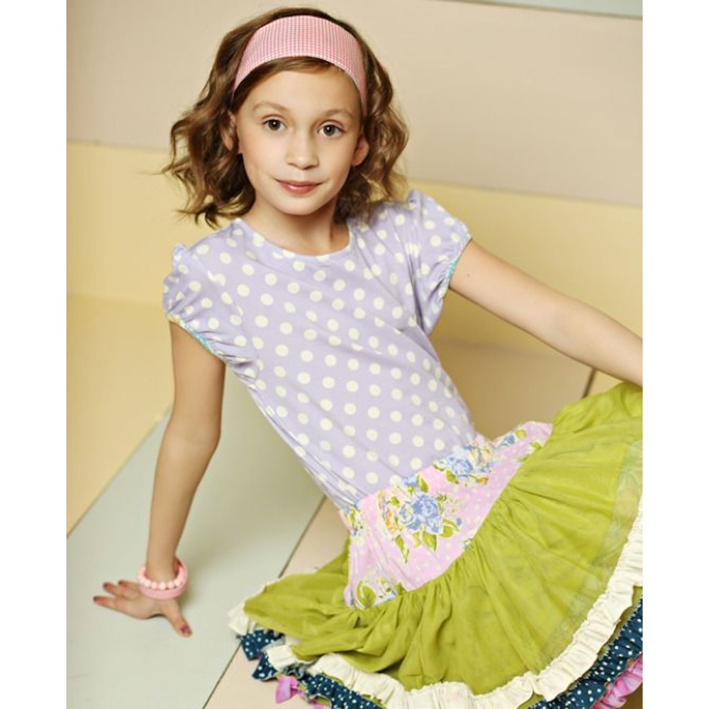 MATILDA JANE • Good Hart Polka Dot Blue Bell Tee Top - Picture 4 of 5