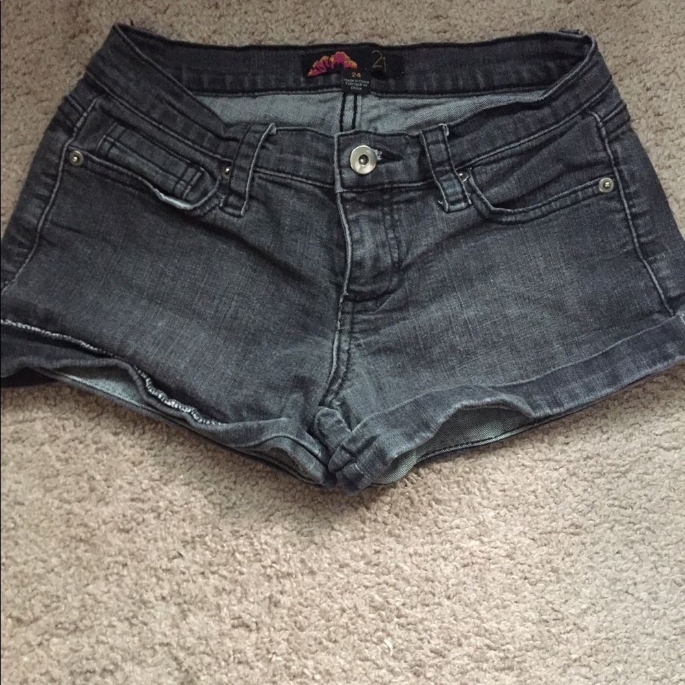 Faded black shorts