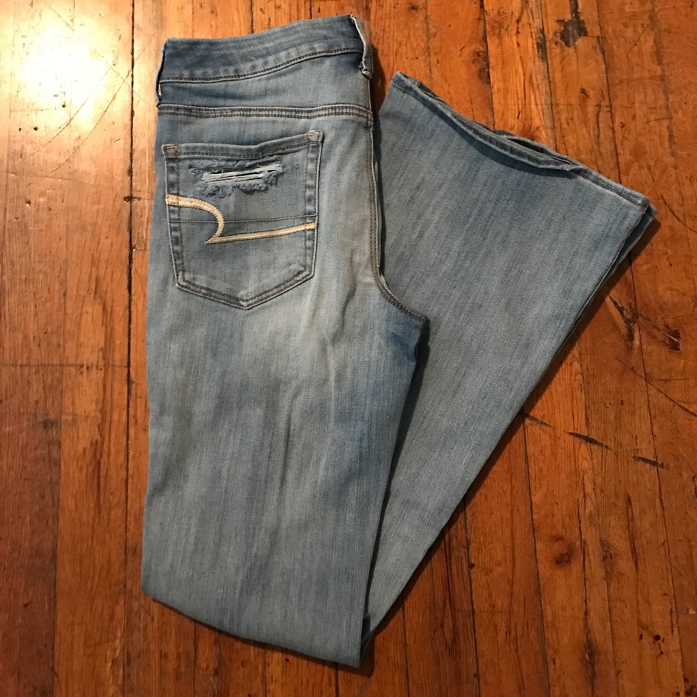 American Eagle hi-rise boho artist flare jeans