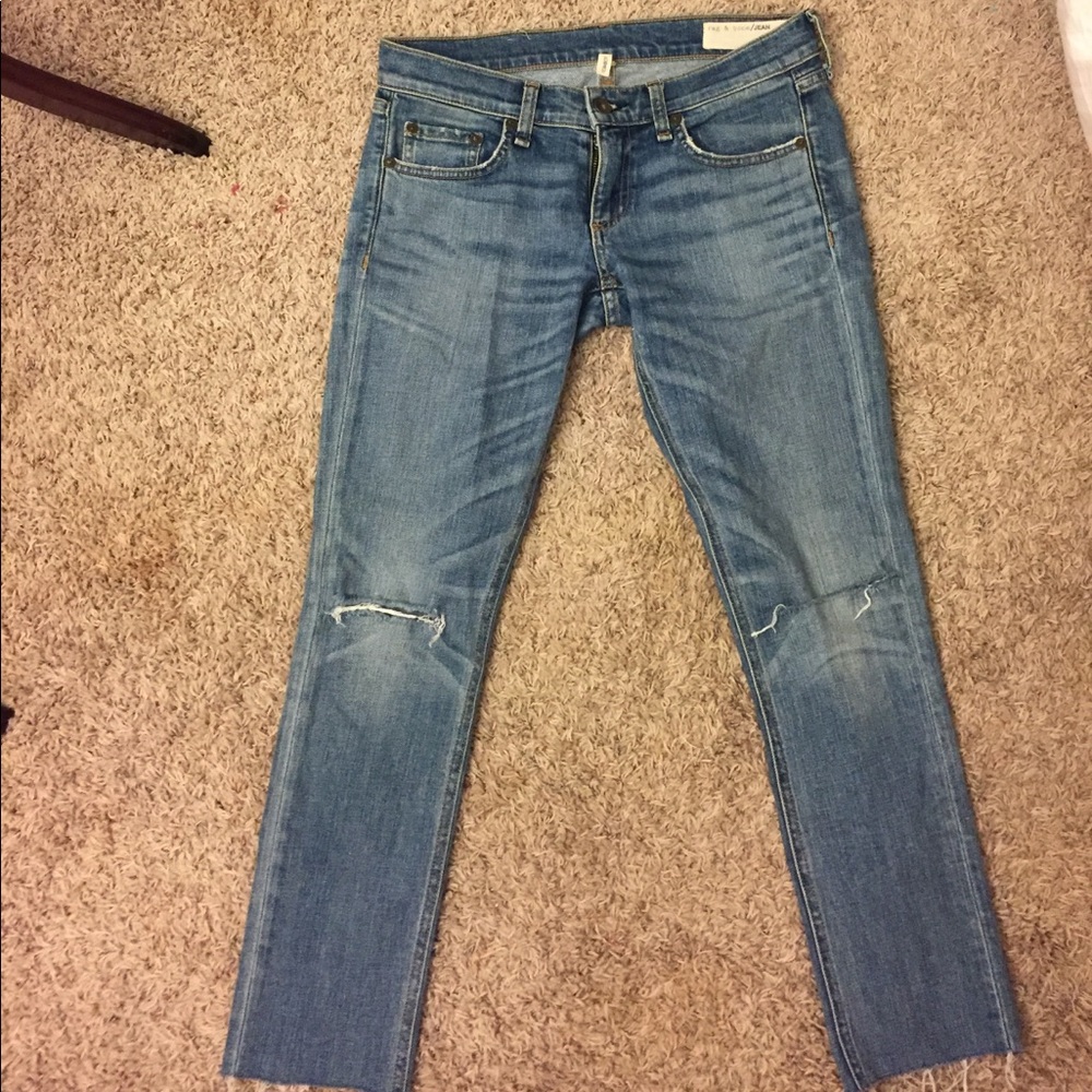 Rag & Bone tomboy blue jeans