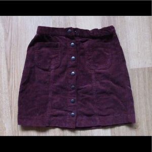 Burgundy brandy Melville skirt