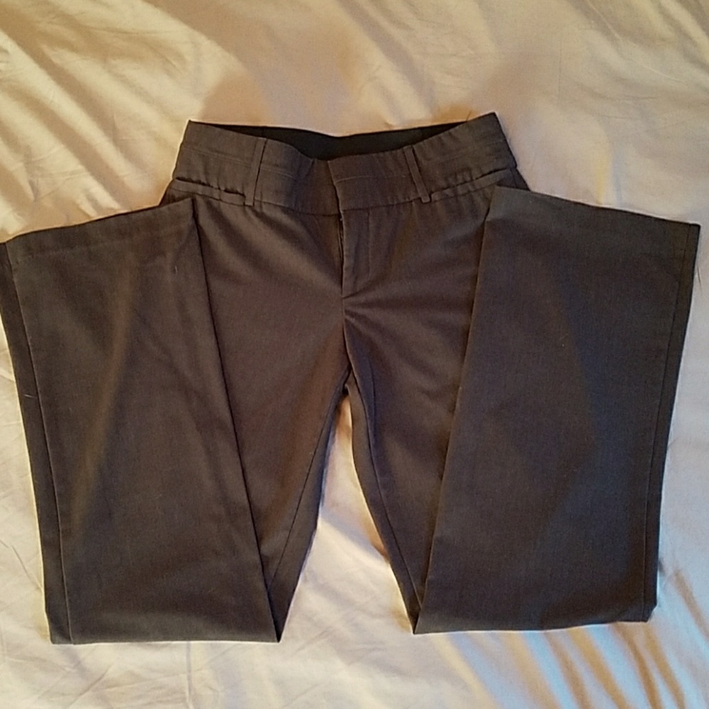 Grey straight leg trousers