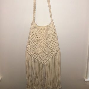 Urban outfitters boho cross-body crochet bag