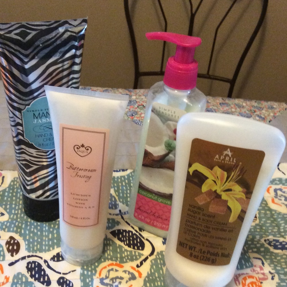 4 lotion by Jaquan , simple pleasures, april $7