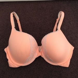 Peach Victoria's Secret Body Perfect Shape Bra