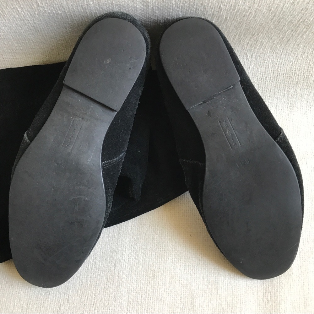 *SOLD* Steve Madden Black Suede Slouchy Flat Boots - Picture 8 of 8