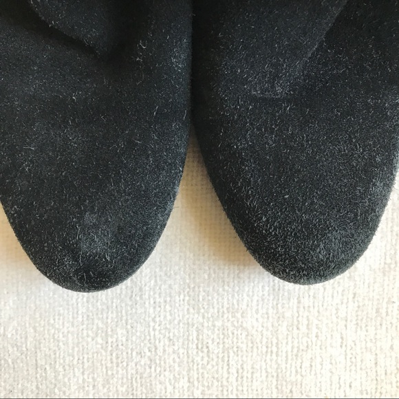 *SOLD* Steve Madden Black Suede Slouchy Flat Boots - Picture 6 of 8