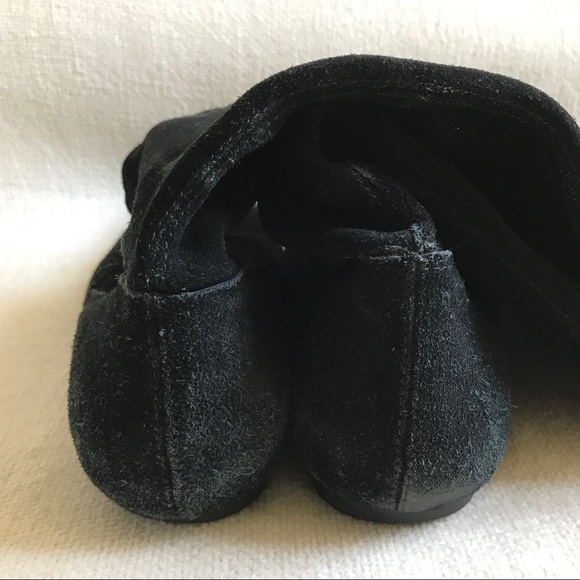 *SOLD* Steve Madden Black Suede Slouchy Flat Boots - Picture 7 of 8