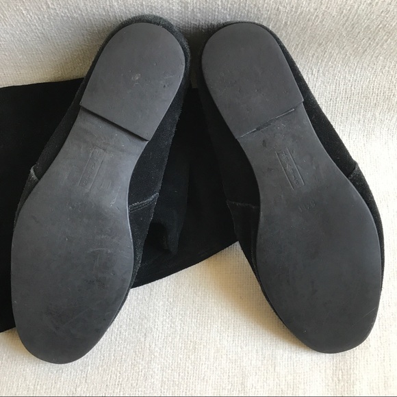 *SOLD* Steve Madden Black Suede Slouchy Flat Boots - Picture 8 of 8