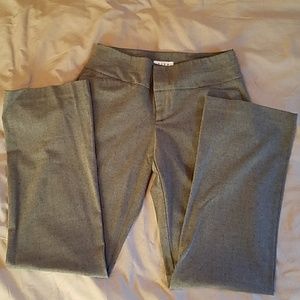 Grey polka dot straight leg trousers