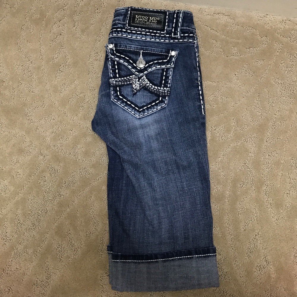 Miss Me Denim Embellished Shorts