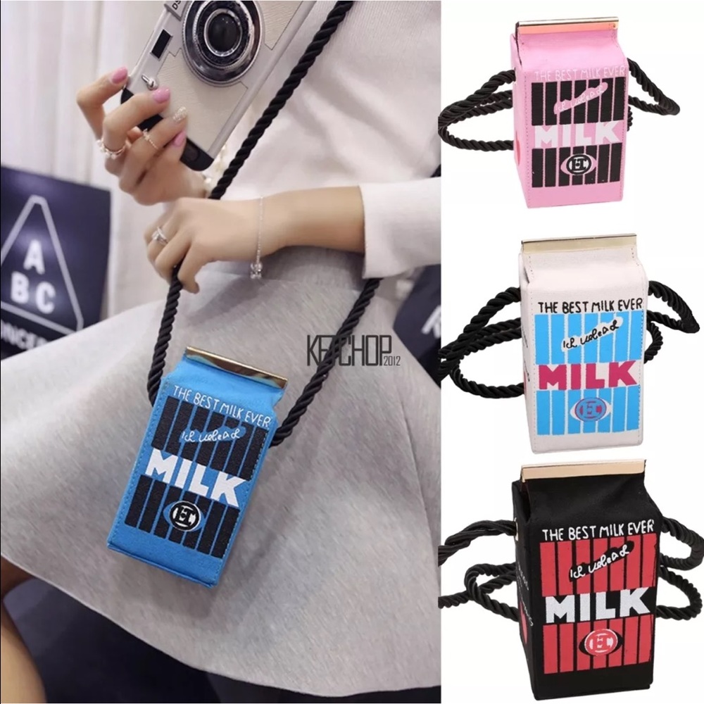 Canvas Milk Crossbody purse NEW with tags