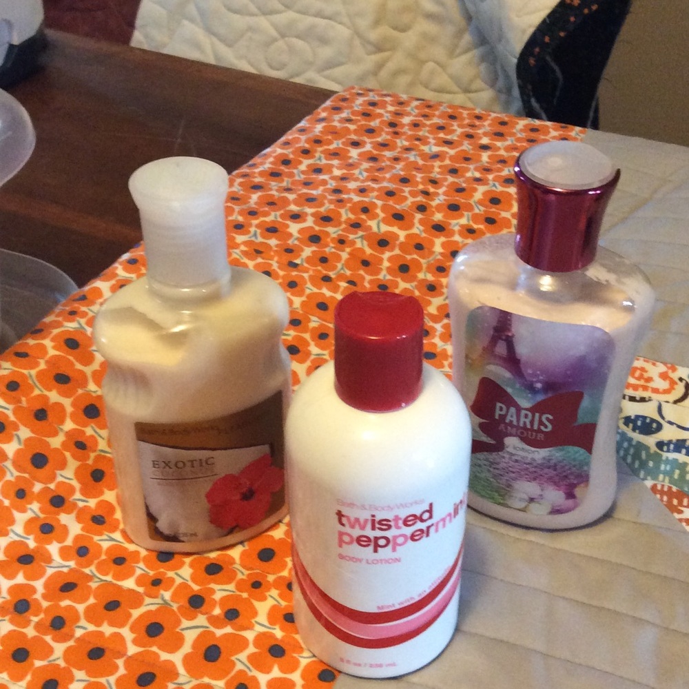 3 lotions $13 bath and body