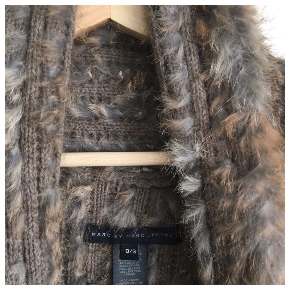 Marc by Marc Jacobs Genuine Rabbit Fur Vest - Picture 5 of 5