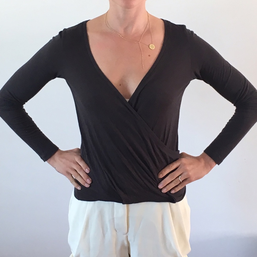 Wrap cotton longsleeve