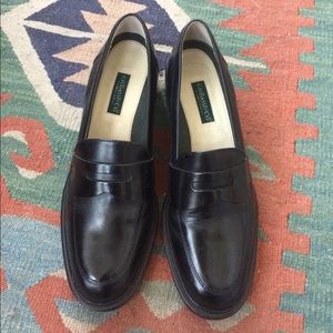 GH Bass & Co Black Leather Loafers