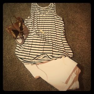 Blue/White striped tank