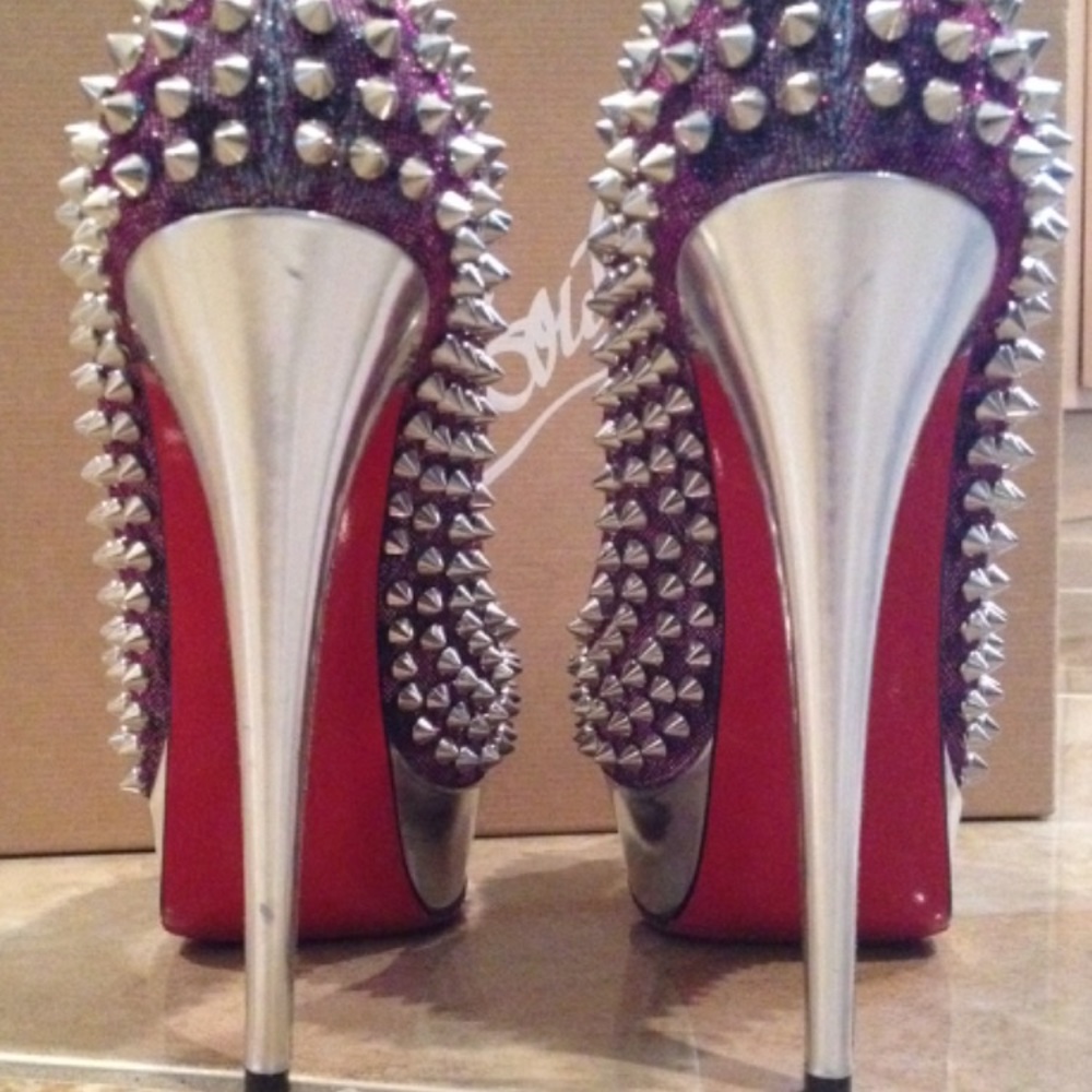 Christian Louboutin Lady Peep Spikes