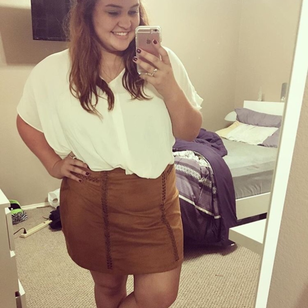 Stylish Suede Pencil Skirt