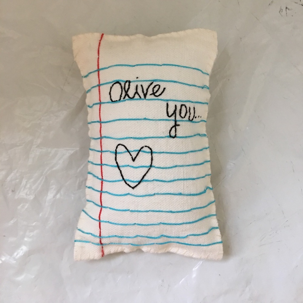 Cute "Olive You" Pillow