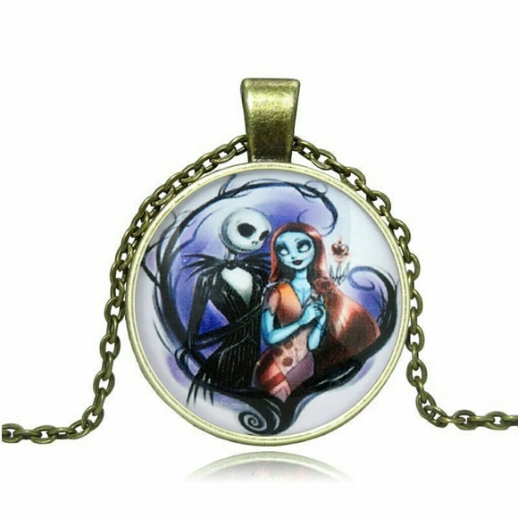 unbranded Jewelry Nightmare Before Christmas Bronze Tone Necklace Nightmare Before Christmas Jewellery