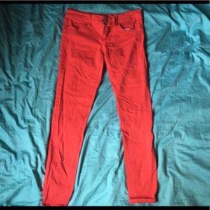 American Eagle Red Skinny Pants