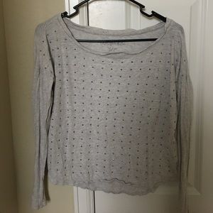 Aeropostale Grey Long Sleeve Shirt with Dazzles