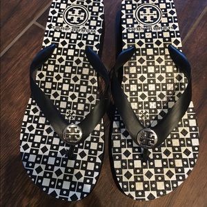 Tory Burch wedge flip flops