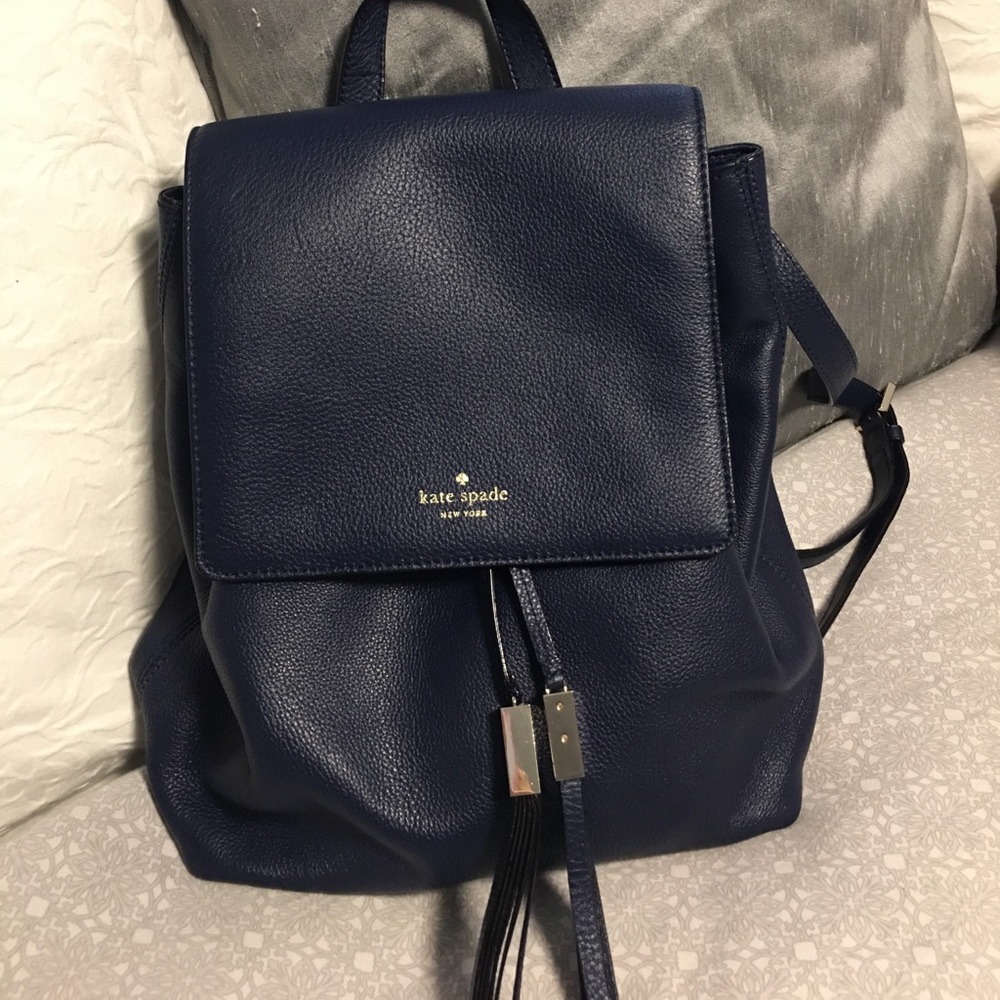 Kate Spade Navy leather backpack