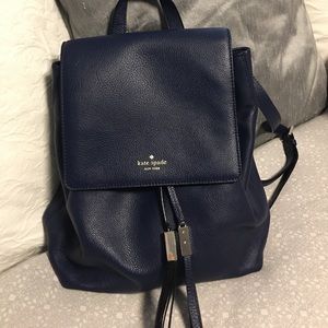 Kate Spade Navy leather backpack