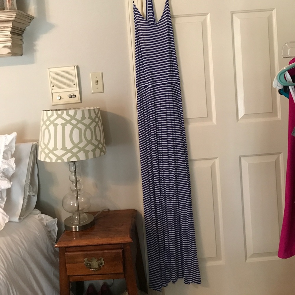 Never worn blue and white striped Maxi