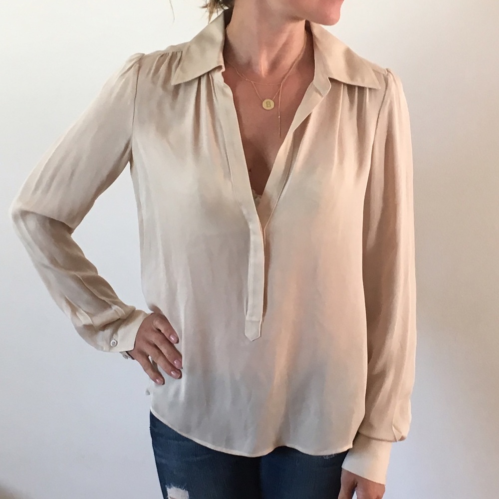 Silk long sleeve tunic