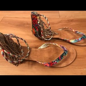 Print summer sandal