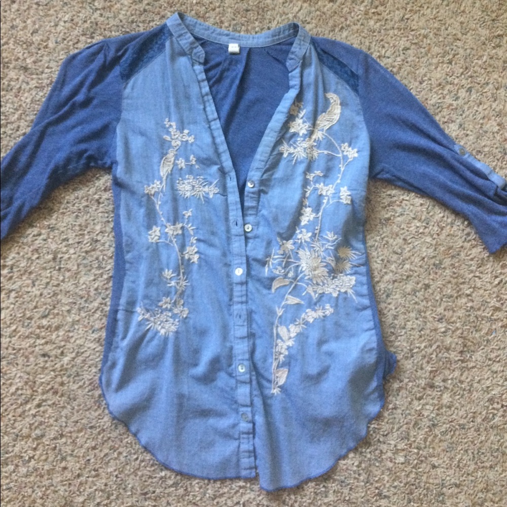 Light Anthro Quarter Length Top