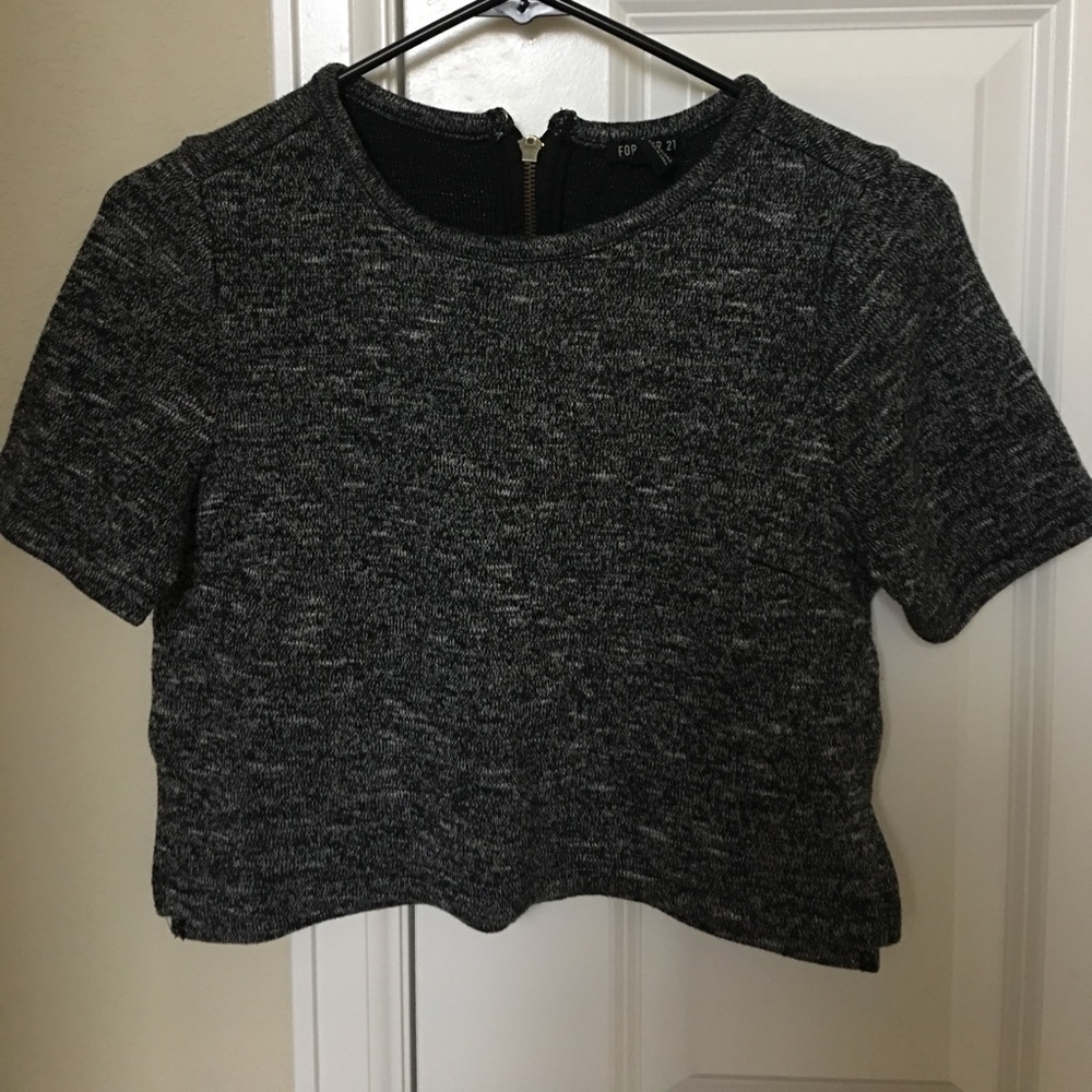 Forever 21 Grey Sweater Crop Top