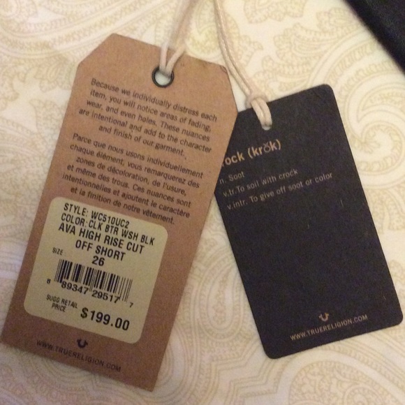 ๐ Host Pick ๐ NWT True Religion Zipper Shorts - Picture 5 of 5